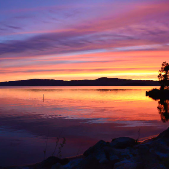 Art United | Pam Vincent Photography | Landscape - Lake Rotorua sunset | Mokoia Island