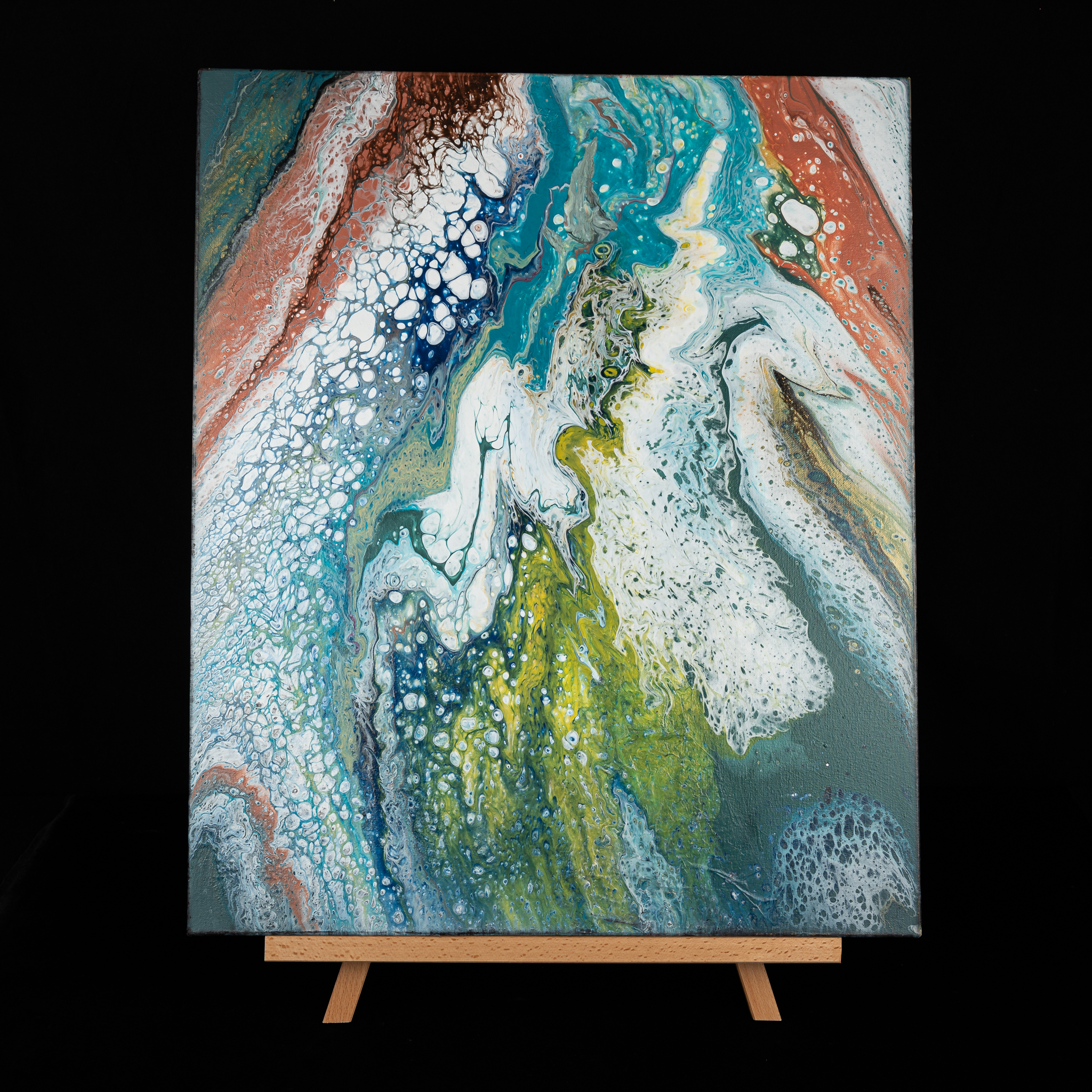 Coco Zhang Art United Rotorua Swipe Pour Artist Large Canvas1